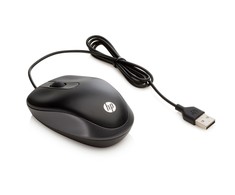 Hewlett Packard (HP) HP USB kelioninė pelė, skirta abiem rankoms, optinė, USB A tipo, 1000 DPI, juoda