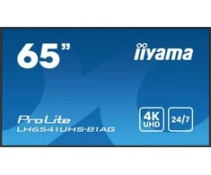 Monitorius IIYAMA LH6541UHS-B1AG | 65" 3840x2160 4K UHD | IPS panelė, 1 ms | garsiakalbiai 2 x 10 W | 3 x HDMI