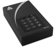 Kietasis diskas Dysk zewnętrzny HDD Apricorn Aegis Padlock DT zewnętrzny dysk twarde 12 TB USB Typu B 2.0/3.2 Gen 1 (3.1 Gen 1) Juodas