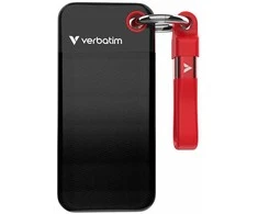Kietasis diskas Verbatim Dysk SSD 1TB - USB 3.2 gen.2 juodos ir raudonos spalvos 32192
