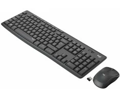 Belaidės pelės ir klaviatūros rinkinys Logitech MK295 Silent, juodos spalvos, italų k. išdėstymas