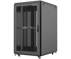 Lanview LOGON RSL26U81BL, Laisvai pastatomas stovas, 26U, 600 kg, Rakto užraktas, Reguliuojamos kojelės, Kabelių tvarkymas