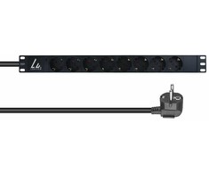 Lanview Rozdzielacz zasilania PDU 8 x gniazdo jungiama į tinklą 1U juoda (LVR-3MSCH-LIC-SCH8)
