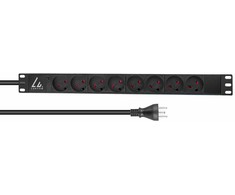 Lanview Lanview LVR-2MDK-LIC-DK8 rozdzielacz zasilania PDU 8 x gniazdo jungiama į tinklą 1U Juodas
