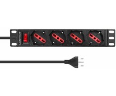 Lanview Rozdzielacz zasilania PDU 1U juoda (LVR-2MIT-SW-IT4)