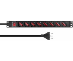 Listwa zasilająca Lanview 8 gniazd 2 m juoda (LVR-2MIT-SW-IT8)