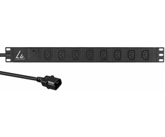 Lanview LVR-2MC14-SPD-C13X8 PDU 8 kanalų C13 lizdai 2m Juodas (19'' 8 kanalų C13 lizdai su)
