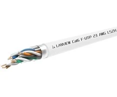 Lanview Cat6 F-UTP Network Cable 4x2xAWG23 LSZH baltas 305m