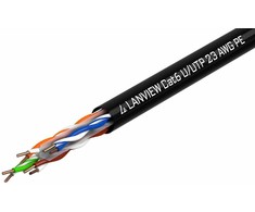 Lanview Lanview LVN122151 kabelis sieciowy Juodas 305 m Cat6 U/UTP (UTP)