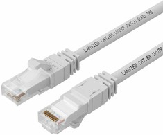 Lanview Lanview LV-UTP6A01W tinklo kabelis, baltas, 1 m, S/FTP (S-STP)