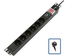 Lanview Listwa zasilająca LOGON TUPS047 ochrona przeciwprzepięciowa 6 gniazd 1,5 m
