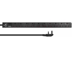 Lanview LVR-3MUK-SPD-UK10 JK Rackmount maitinimo blokas 10 lizdų 3m Juodas