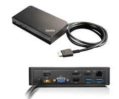 Lenovo 03X6300, Laidinis, OneLink+, 3,5 mm, 10, 100, 1000 Mbit/s, Juoda