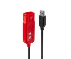 USB Prailginimo Laidas - LINDY USB 2.0 Aktyvus Prailginimo Laidas Pro Extend Type M/F, 12 m, Juodas