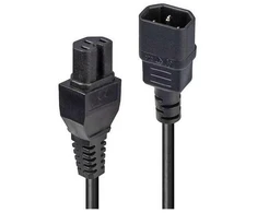 Maitinimo Laidas - Lindy 3m C14 į C15 Karšto Būklės Maitinimo Laidas 250V Juodas