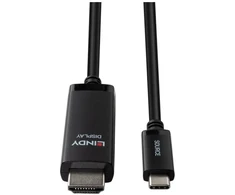 Adapterio Kabelis - LINDY USB Type C į HDMI Kabelis, 8K 60Hz, 7680x4320, 3 m, Juoda