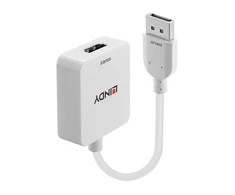 Adapteris - LINDY HDMI 18G į DisplayPort 1.2 Konverteris, 3840x2160@60Hz, Baltas