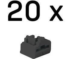 Tinklo Priedas - LINDY RJ45 Prievado Blokatorius, ABS Juodas, 20 vnt.