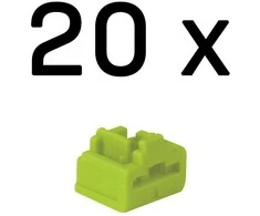 Tinklo Priedas - LINDY RJ45 Prievado Blokatorius, ABS Žalias, 20 vnt.