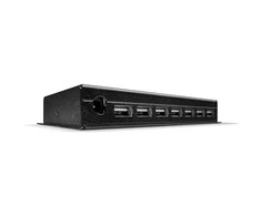 USB Hub - LINDY 7-Port USB 2.0 Metalinis Hub su Montavimo Laikikliais ir Maitinimo Šaltiniu