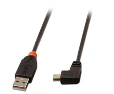 USB Kabelis - LINDY USB 2.0 Type A į Mini-B Laidas, 1 m, Juodas