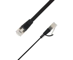 LinkIT Płaski kabelis sieciowy RJ-45, Cat.6a, U/FTP, PVC, juoda, 4.5 m (STP-FL6A-00450-BLK)