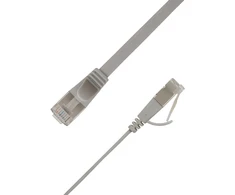 LinkIT Płaski kabelis sieciowy RJ-45, Cat.6a, U/FTP, PVC, pilka, 1.5 m (STP-FL6A-00150-GY)