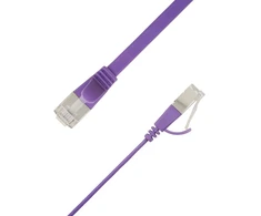 LinkIT Płaski kabelis sieciowy RJ-45, Cat.6a, U/FTP, PVC, violetinė, 5 m (STP-FL6A-00500-PU)