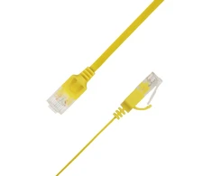 LinkIT Płaski kabelis sieciowy RJ-45, Cat.6a, U/UTP, PVC, geltona, 3.5 m (UTP-FL6A-00350-GL)