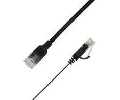 LinkIT Płaski kabelis sieciowy RJ-45, Cat.6a, U/UTP, PVC, juoda, 4 m (UTP-FL6A-00400-BLK)
