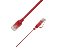 LinkIT Flat U/UTP Cat6A Raudona 0.75m AWG 34/7, PVC, 1x4mm