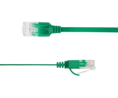 LinkIT Płaski kabelis sieciowy RJ-45, Cat.6a, U/UTP, PVC, žalia, 2.5 m (UTP-FL6A-00250-GR)