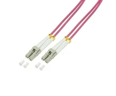 LogiLink optinis pluoštas OM4 LC/UPC - LC/UPC 1.0m violetinė
