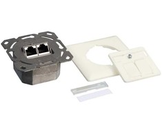 LogiLink NP0023, RJ-45, STP, metalinis, baltas, ISO/IEC 11801, TIA/EIA 568B.2-1, 80 mm, 80 mm
