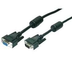 Kabelis LogiLink D-Sub (VGA) - D-Sub (VGA) 3m juoda (VGA Cable ST/BUblack 2x)