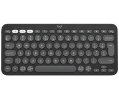 Belaidė klaviatūra Logitech PEBBLE KEYS 2 K380S, Grafito spalvos, Išdėstymas: US tarptautinis (Qwerty)