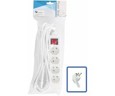 LOGON LOGON PROFESSIONAL LPS070 skirstytuvas 5 m 4 x lizdas jungiama į tinklą Inner Baltas