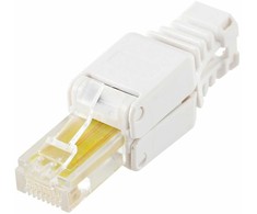 LOGON TWP8P8TP wtyczka RJ-45 Permatomas, Baltas, Geltonas
