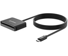 Skaitytuvas Manhattan USB 2.0 Typ-C czytnik kart Smartcard- Micro SDXC