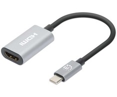 Adapteris USB Manhattan 153973 USB-C - HDMI Sidabrinė (153973)