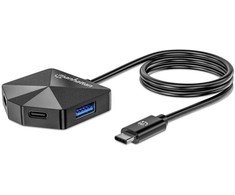 Šakotuvas Stacja/replikator Manhattan 4-Port USB 3.2 Gen1 Combo Hub USB-C (181150)