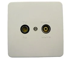 Maximum Wall outlet TV/Radio finish. T0BX