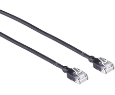 Mercodan Kabelis sieciowy RJ-45, Cat.6a, U/UTP, LSZH, Slim, juoda, 15 m (371928150)