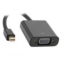 Mercodan 865010, 0,2 m, „Mini DisplayPort“, VGA (D-Sub), kištukas, lizdas, juodas