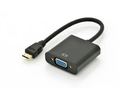 Mercodan Mini HDMI: kištukas - VGA: kištukas adapteris su 3,5 mm garsu,