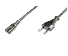 Mercodan Netkabel 1,8m Europastik, transistorradio C7, sort,