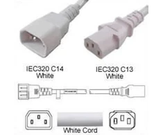Kabelis zasilający Mercodan Str�mforl�ngerkabel Hvid C14 (4646016)