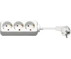 MicroConnect 3 Schuko lizdai 1.8M balta