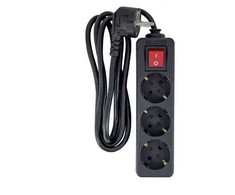 Maitinimo kabelis MicroConnect Microconnect MC-GRU00315BS skirstytuvas 1,5 m 3 x maitinimo lizdai, skirtas naudoti viduje, juodas