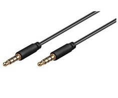 Kabelis MicroConnect 3,5 mm lizdas – 3,5 mm 3 m juoda lizdas (IPOD013)